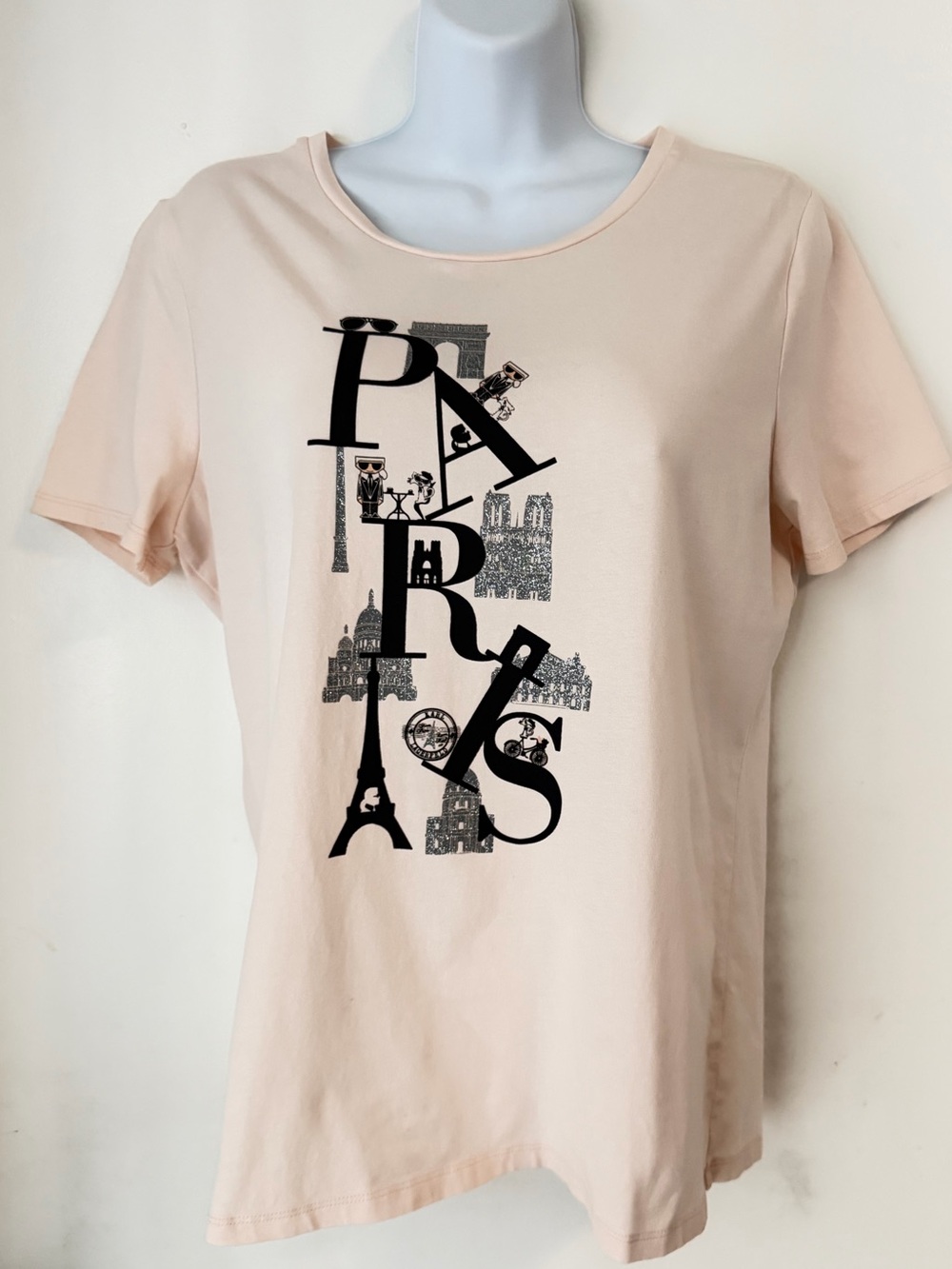 KARL LAGERFELD Blush Graphic T-Shirt S